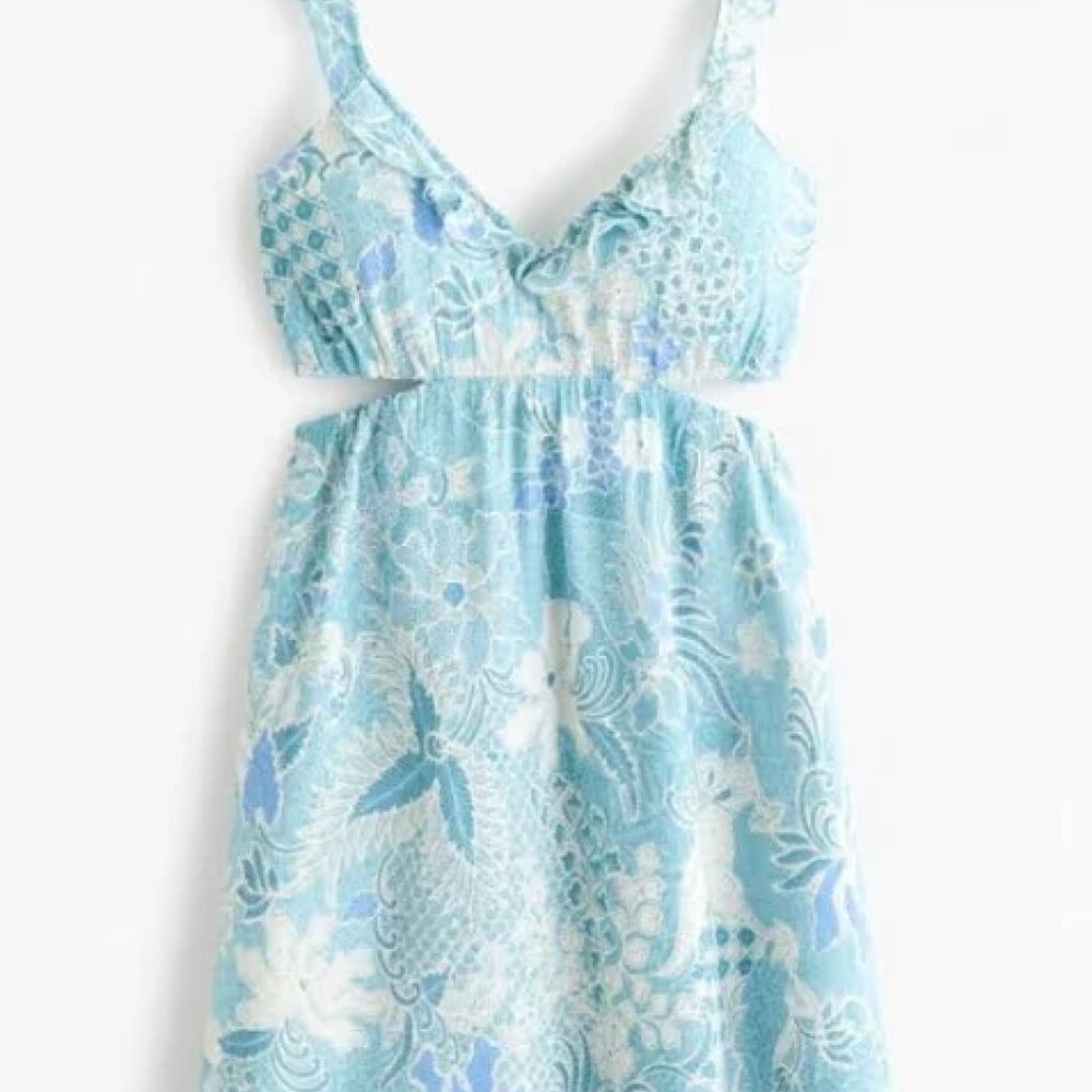 Ruffle Cutout Mini Dress